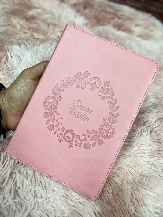 Biblia de regalos y premios en simil piel con palabras de Jesús en rojo y concordancia letra mediana versión RV1960