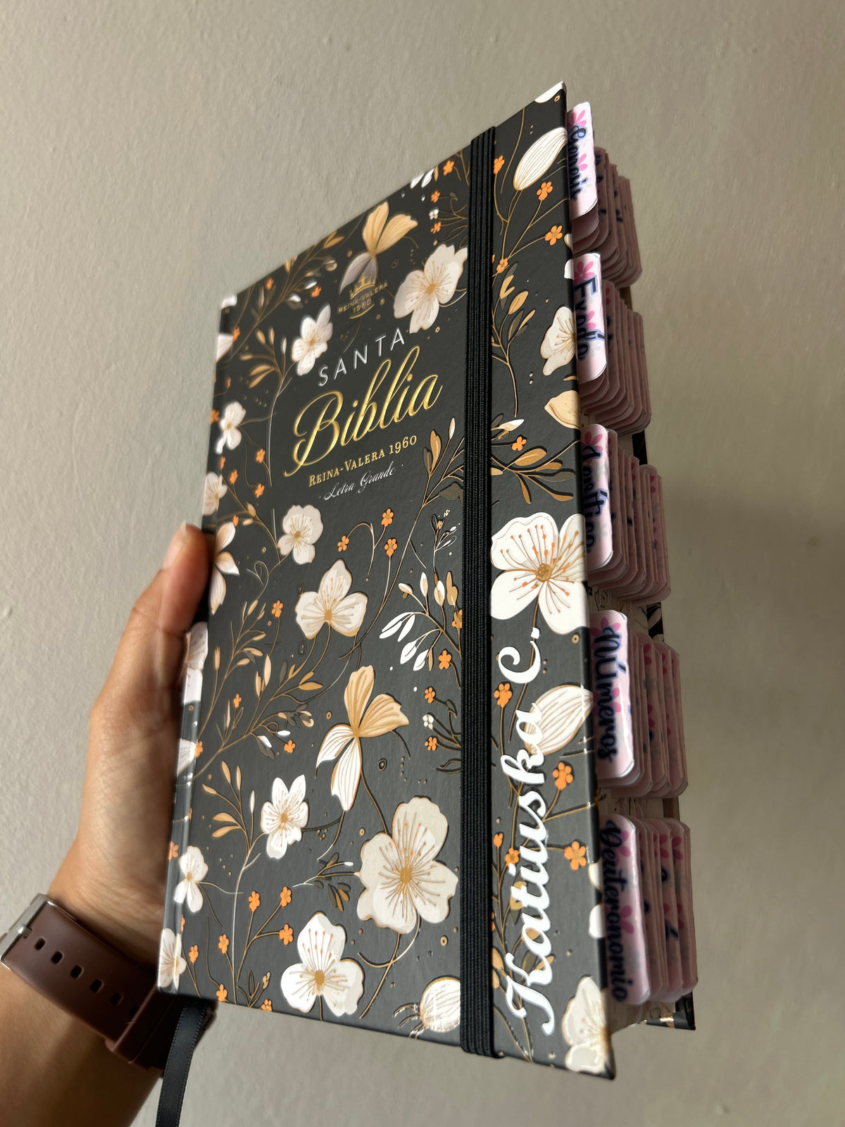 Biblia RV1960 tapa dura letra grande 12 puntos + personalizado