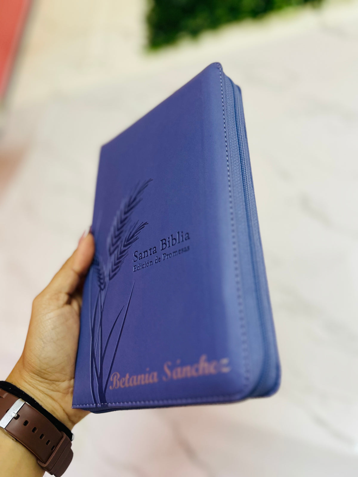 Biblia RV1960 de promesas con cierre letra grande 12 puntos + personalizado