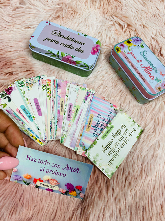 Cajas de promesas bíblicas para dedicar o regalar