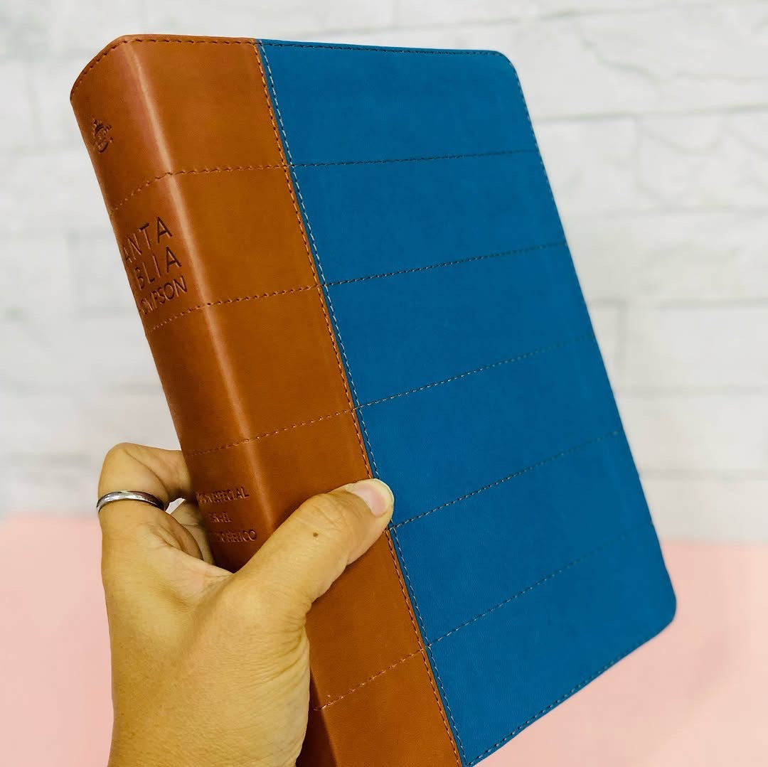 Biblia de estudio Thompson edición especial en símil piel con canto plateado