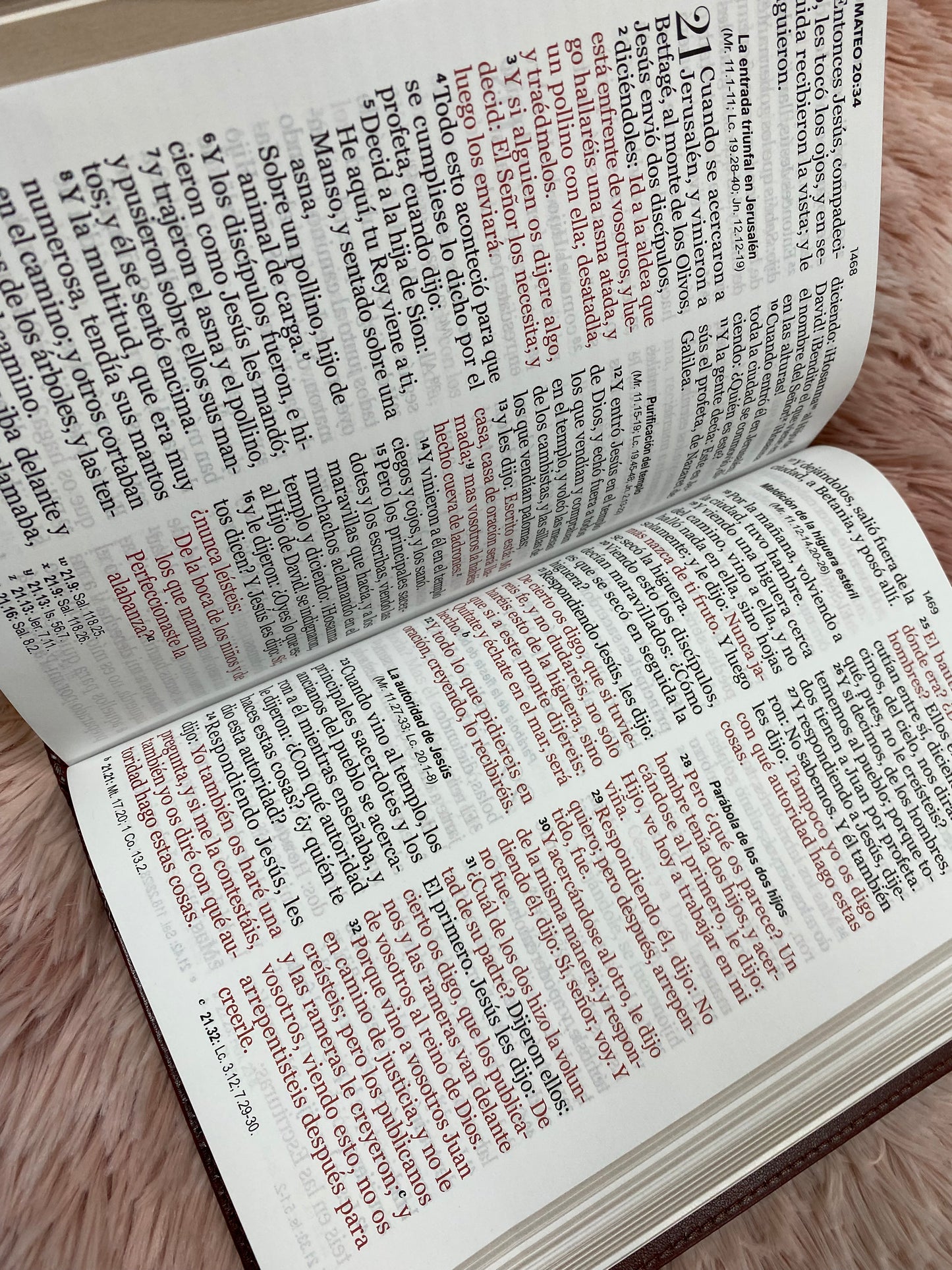 Biblia letra gigante de 14 puntos con canto dorado en símil piel versión RV1960 con concordancia