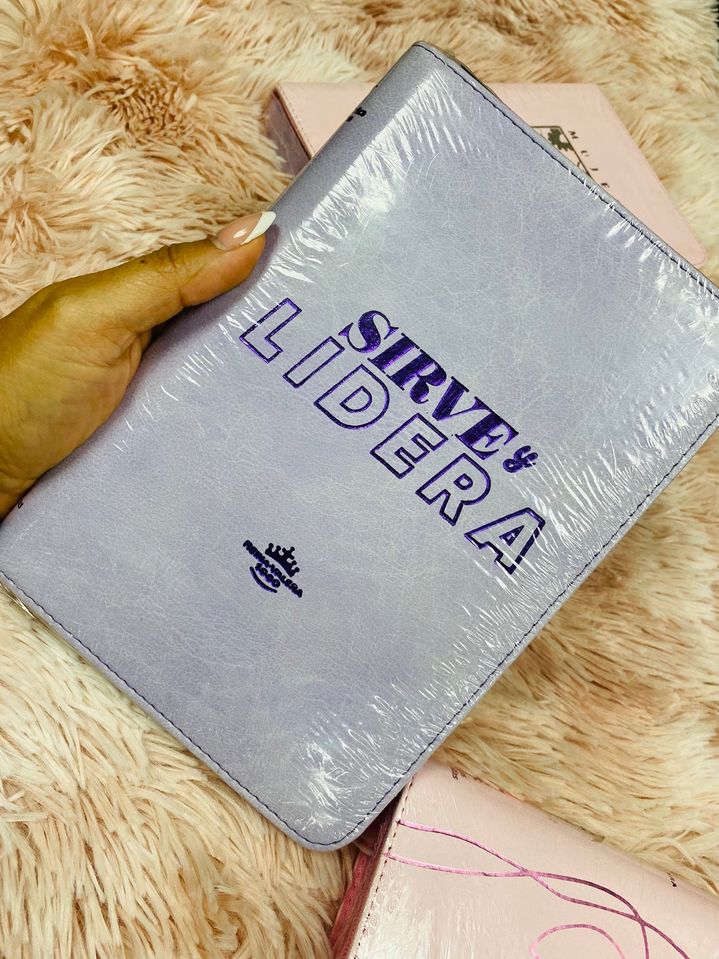Biblia sirve y lidera letra grande 12 puntos versión RV1960 con cierre canto plateado contenido complementario