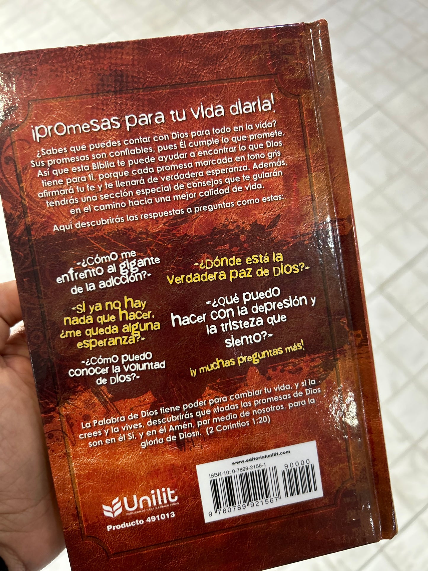 Biblia de promesas para jóvenes en tapa dura versión RV1960