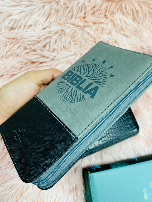 Biblia de bolsillo tipo monedero con cierre e índice letra mediana versión RV1960