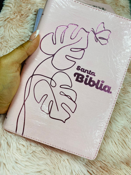 Biblia sirve y lidera letra grande 12 puntos versión RV1960 con cierre canto plateado