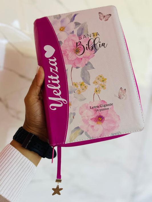 Biblia RV1960 letra gigante 14 puntos con cierre + personalizado