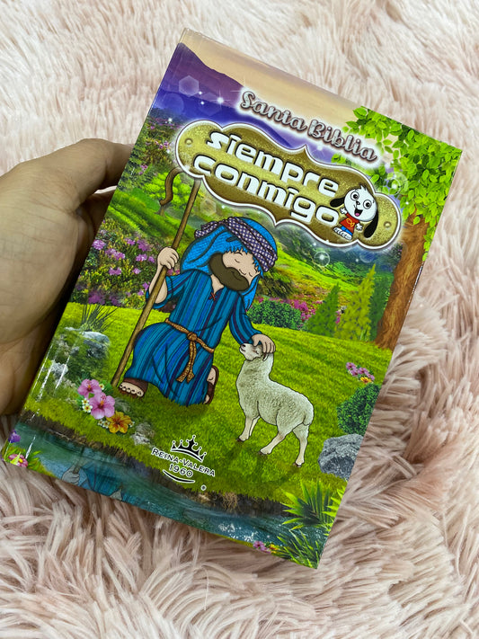 Santa biblia siempre conmigo ilustrada letra mediana versión RV1960 para niños