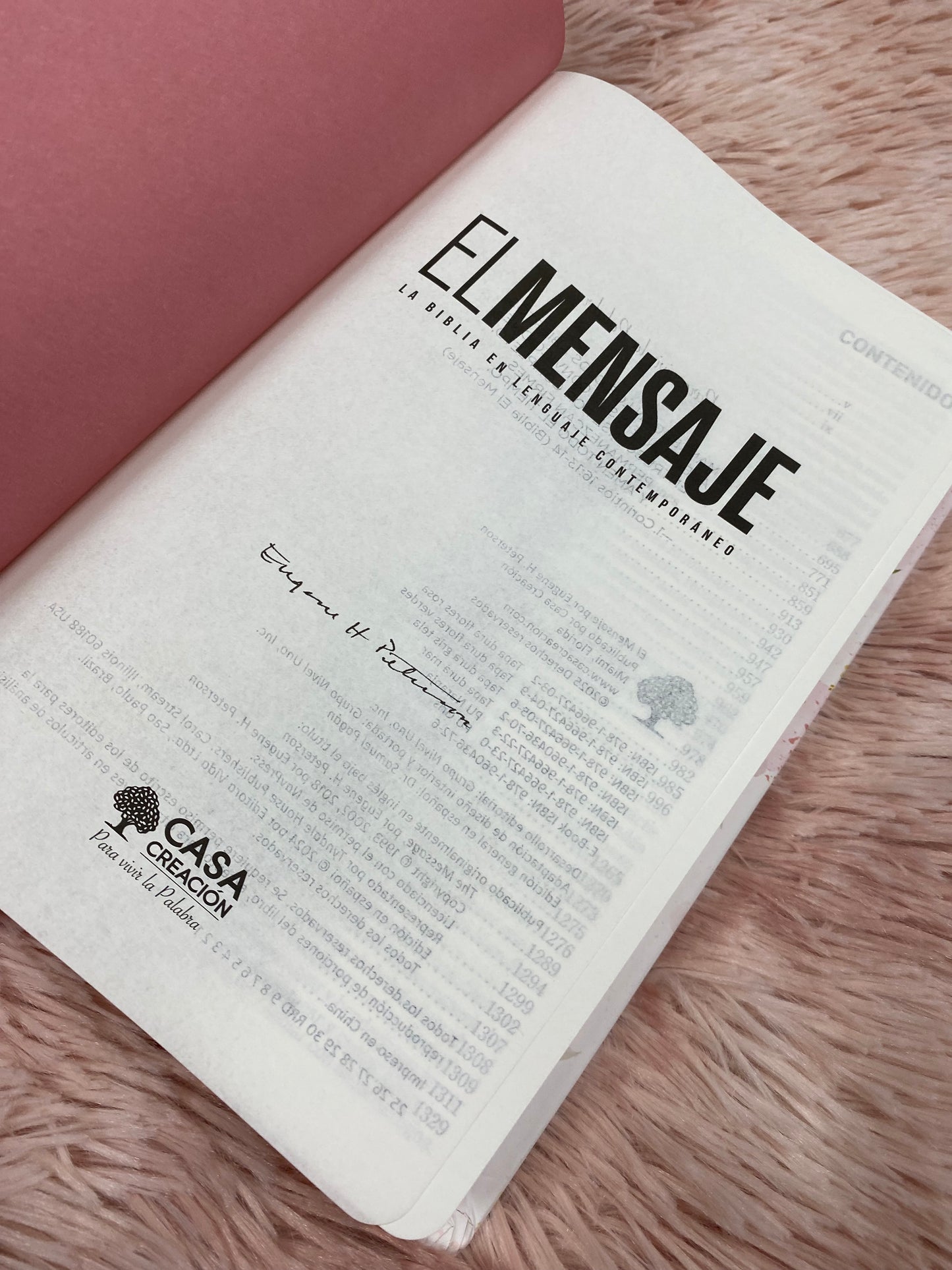 Biblia versión el mensaje de tapa dura y letra grande