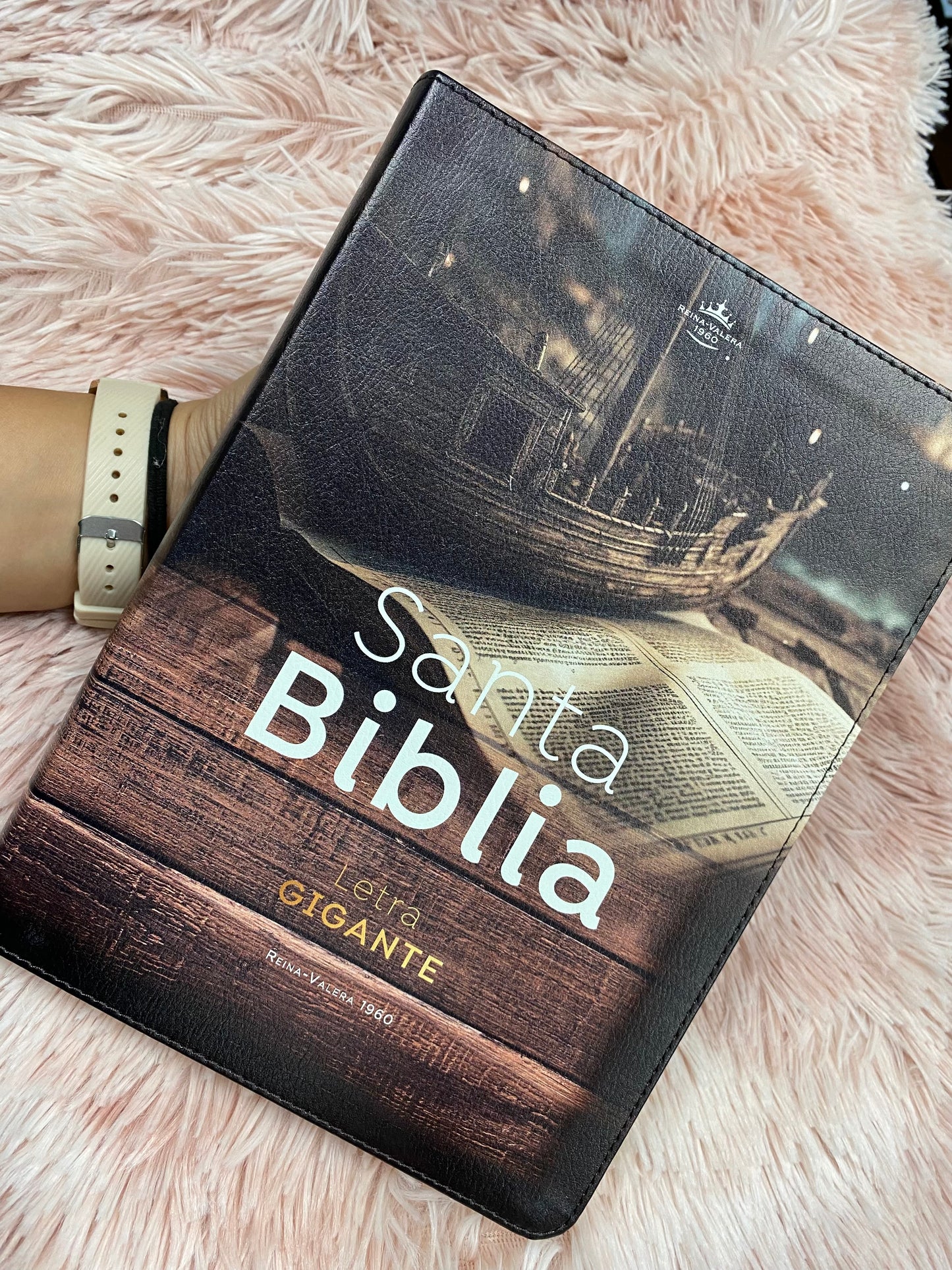 Biblia letra gigante de 15 puntos en tapa flexible con canto dorado versión RV1960