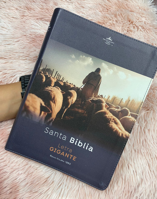 Biblia letra gigante de 15 puntos en tapa flexible con canto dorado versión RV1960