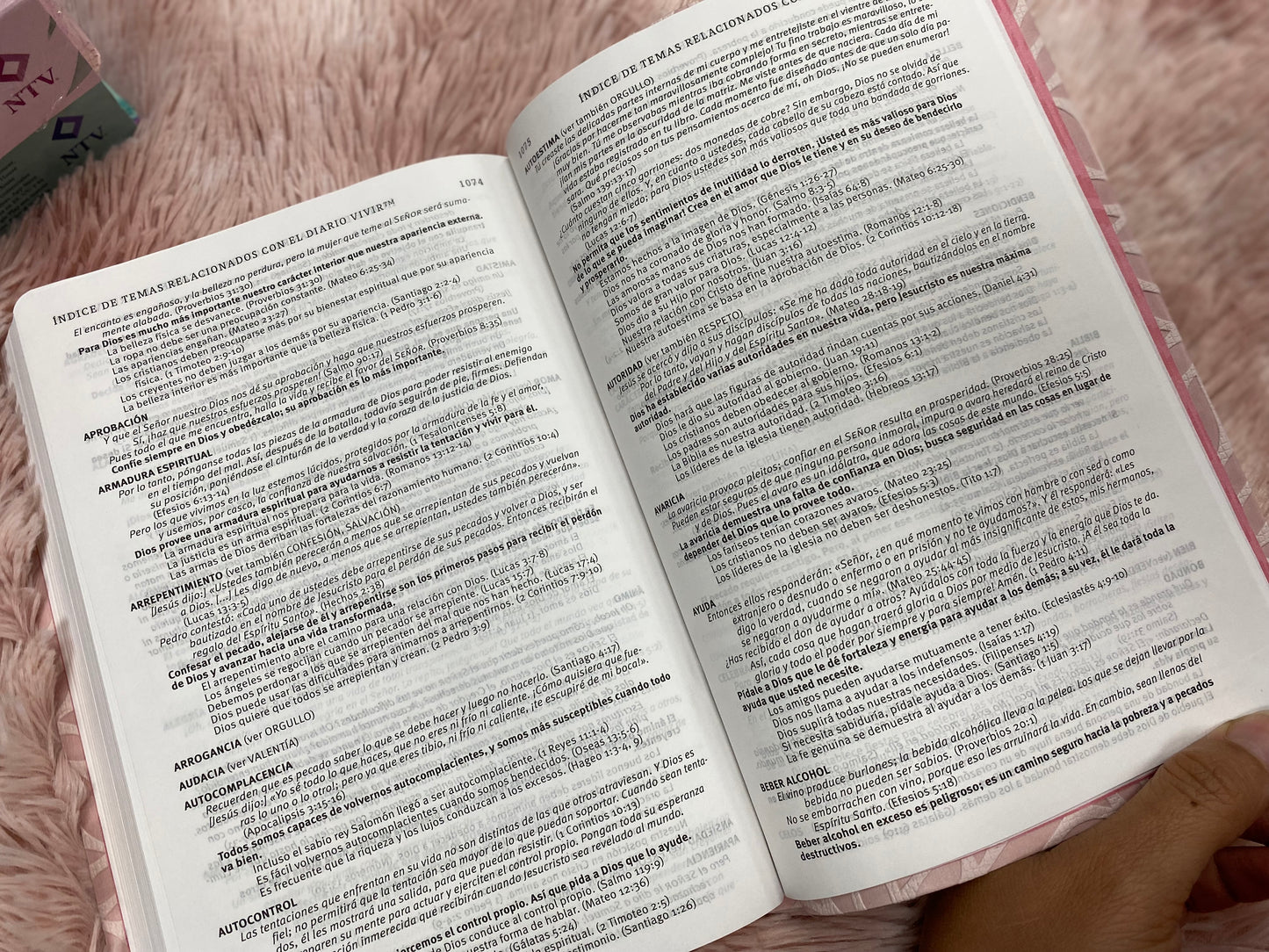 Biblia versión NTV de letra grande en símil piel