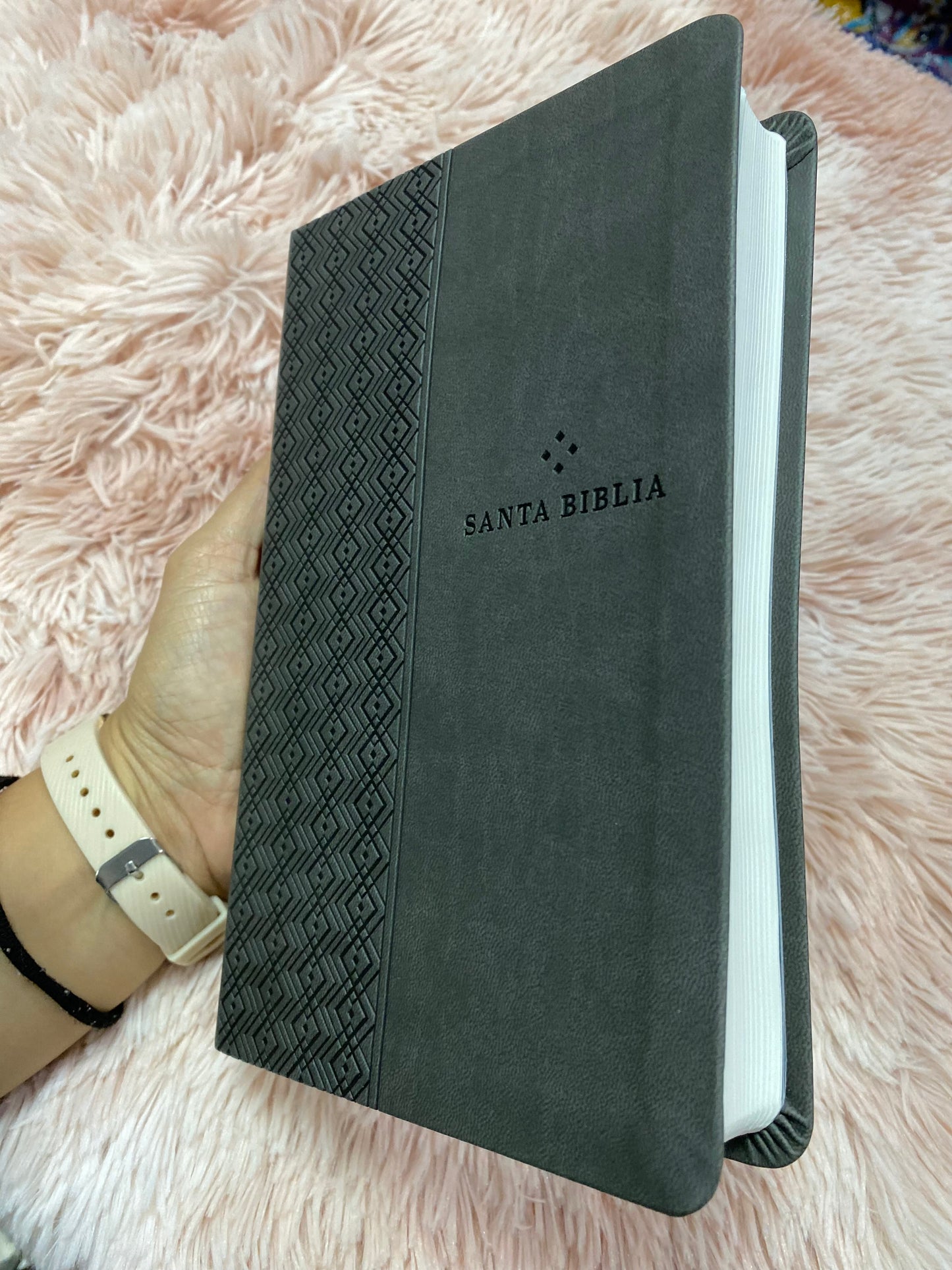 Biblia ultra delgada en símil piel letra mediana versión NTV: nueva traducción viviente