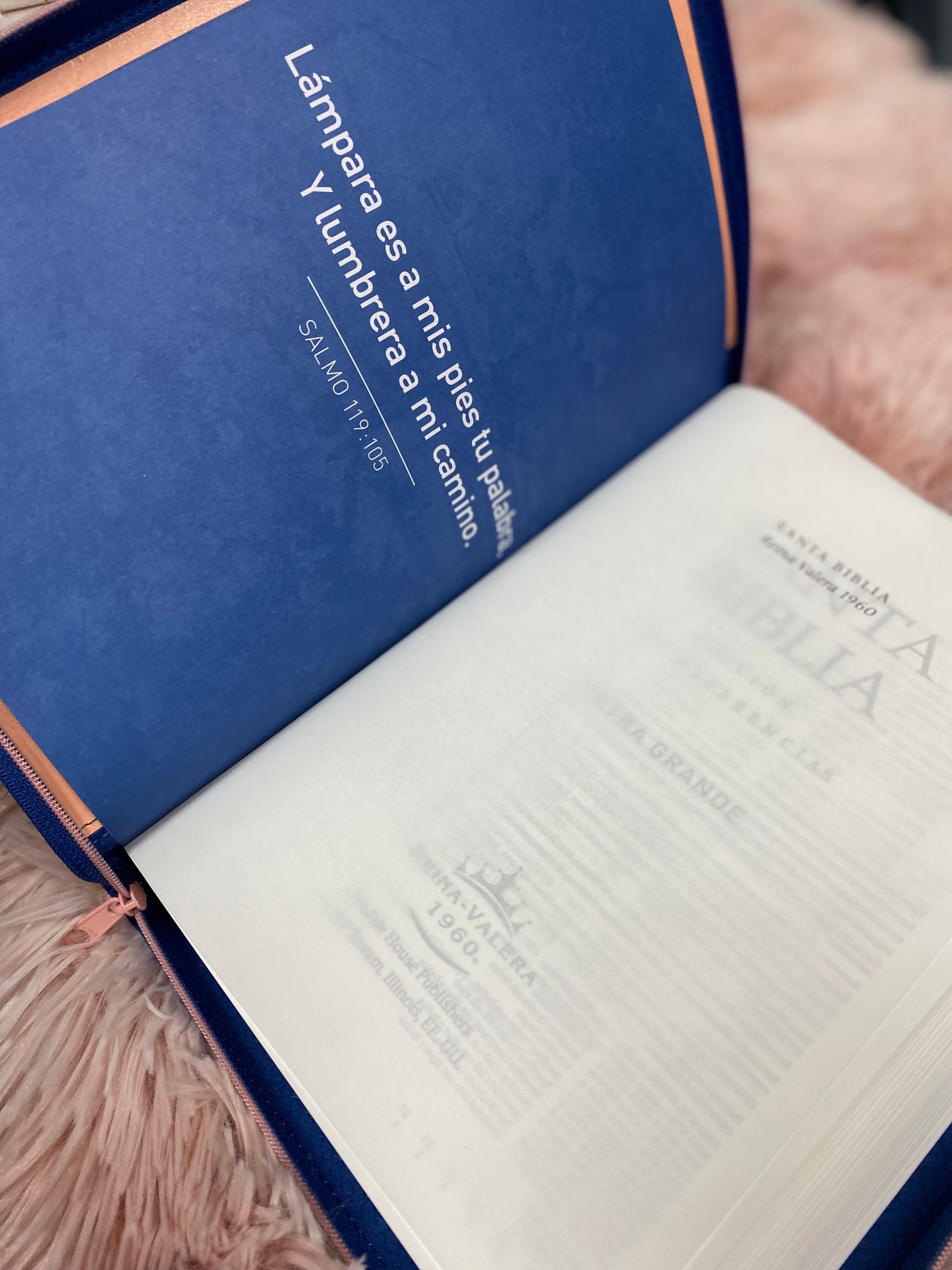Biblia con cierre letra grande ultrafina palabras de Jesús en rojo versión RV1960