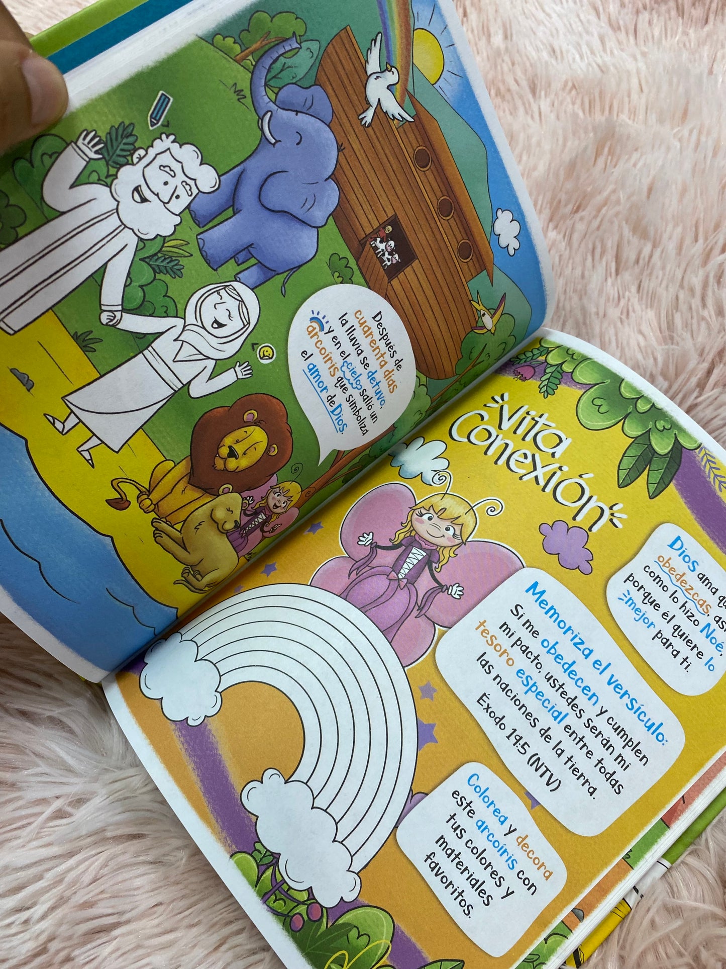 Historias de la súper biblia con stickers e ilustraciones para colorear la biblia