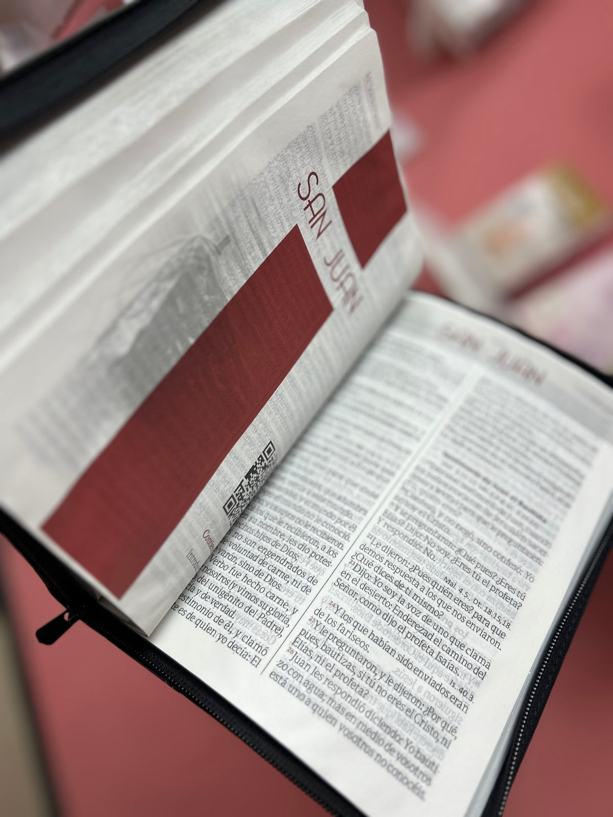 Biblia versión RV1960 letra gigante con cierre canto plateado palabras de Jesús en rojo