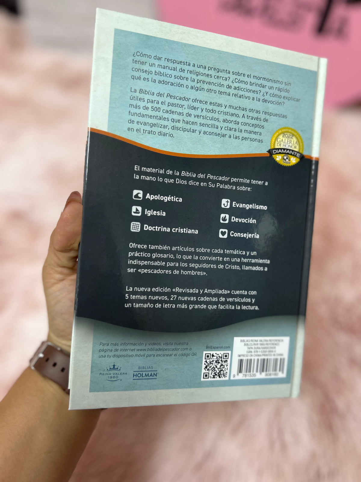 Biblia del pescador letra grande en tapa dura versión RV1960