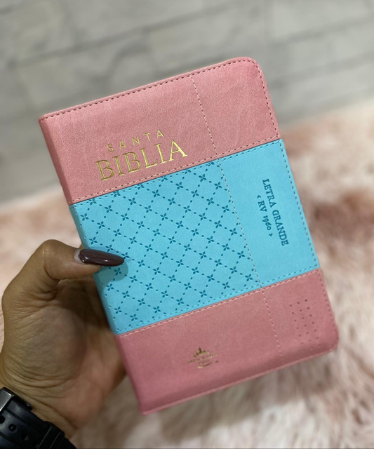 Biblia letra grande 12 puntos con cierre e índice versión RV60 con concordancia