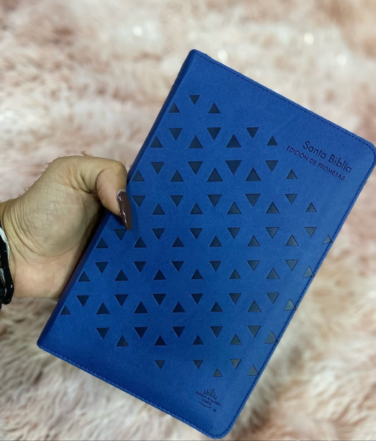 Biblia símil piel edición promesas letra grande 12 puntos con índice y cierre y concordancia