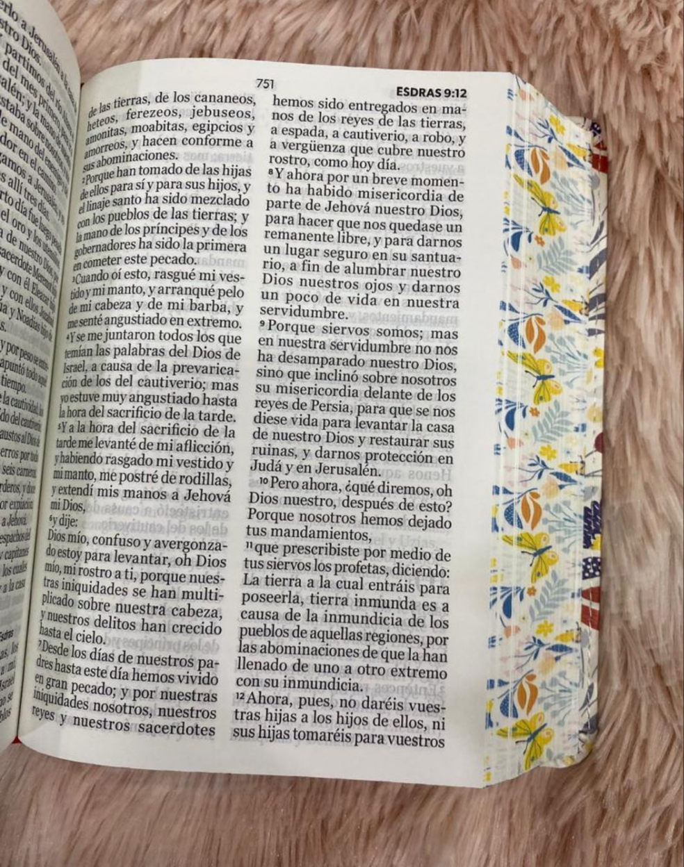 Biblia letra grande 11 puntos canto floreado versión RV60 con concordancia
