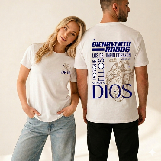 Franela de algodón liviano 24/1 colección cristiana unisex doble DTF