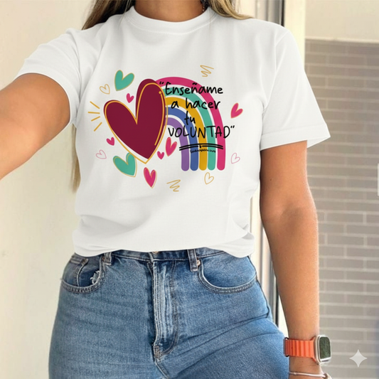 Franela 100% algodón talla M, L y XL  con msjs bíblicos en impresión DTF full color