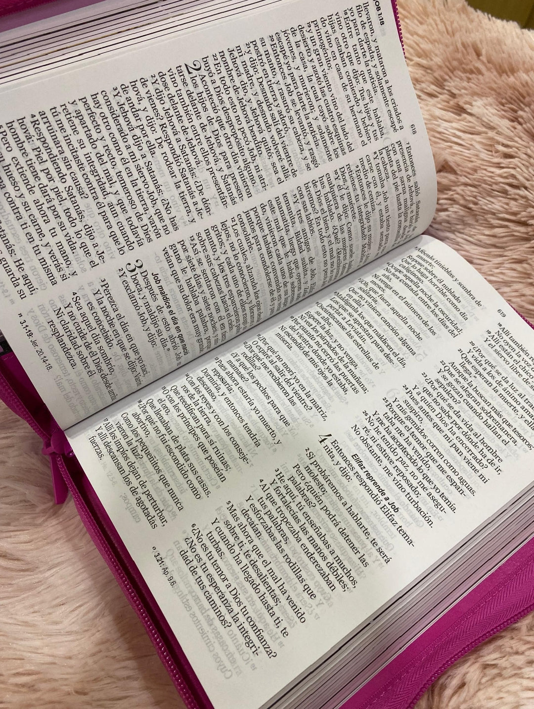 Biblia de héroes para niñas con caricaturas letra grande versión RV1960 y cierre
