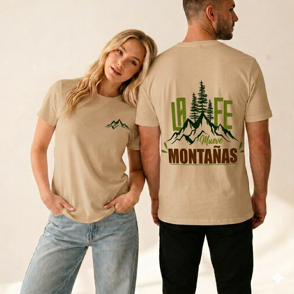 Franela de algodón liviano 24/1 colección cristiana unisex doble DTF