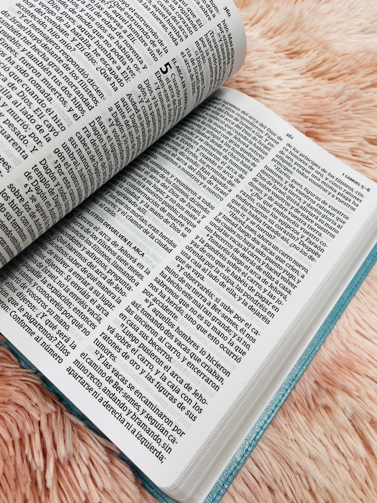 Biblia versión RV1960 letra grande 12 puntos en símil piel canto plateado tamaño manual con concordancia