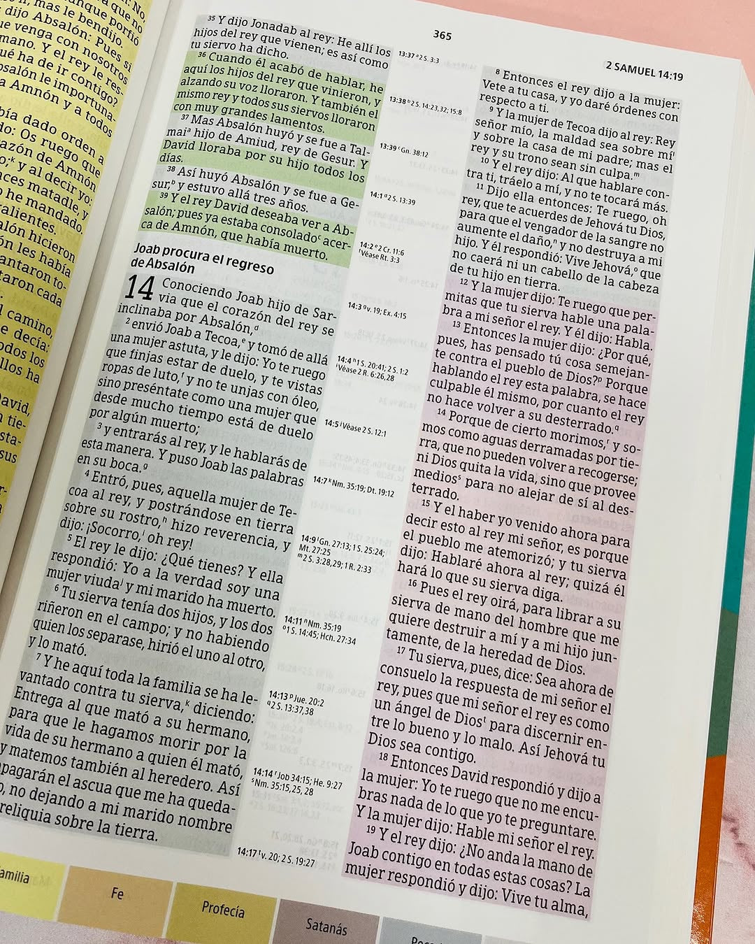 Biblia de estudio arcoiris en tapa dura versión RV1960