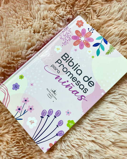 Biblia de promesas para niñas versión RV1960 ilustrada en tapa dura y promesas marcadas