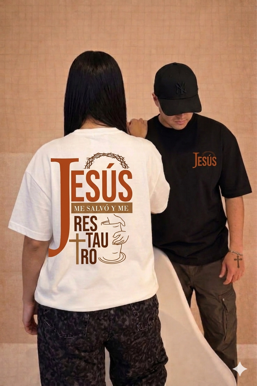 Franela de algodón liviano 24/1 colección cristiana unisex doble DTF