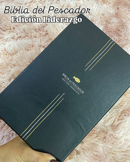 Biblia del pescador edición liderazgo símil piel color negro canto dorado versión RV1960