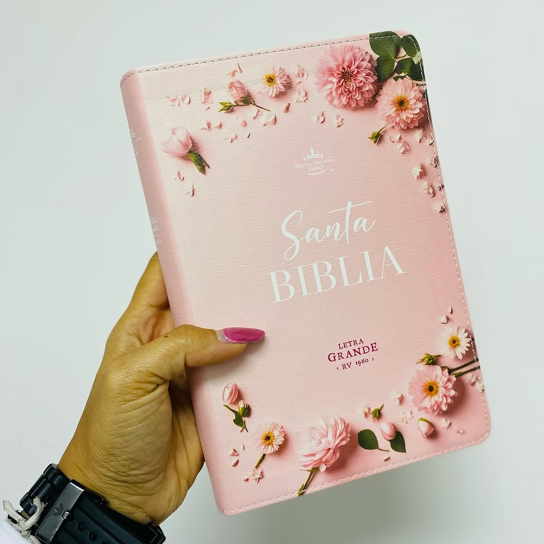 Biblia letra grande 12 puntos tapa flexible versión RV1960 con índice y con concordancia