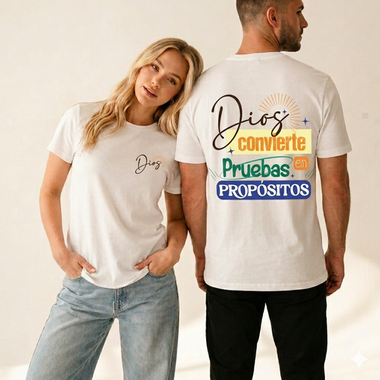 Franela de algodón premium 20/1 colección cristiana unisex doble DTF