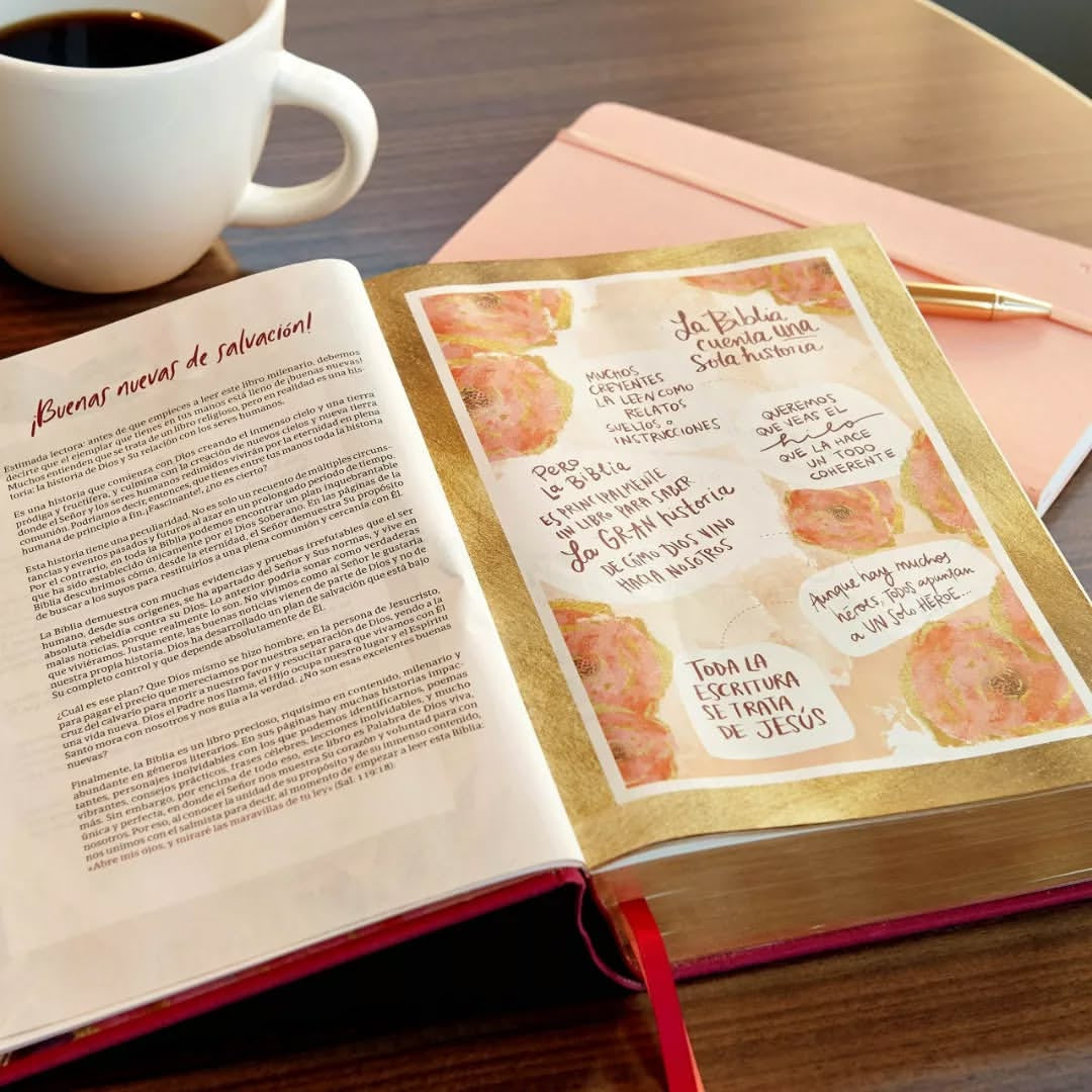 Biblia con devocional centrada en cristo tapa dura versión RV60