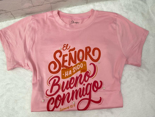 Franela cristiana sublimada en microdurazno talla única color rosado