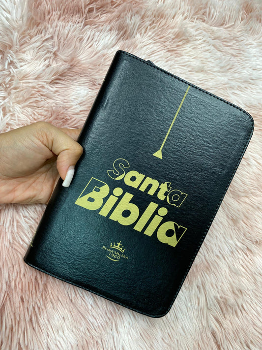 Biblia económica con cierre papel oscuro versión RV1960 letra mediana