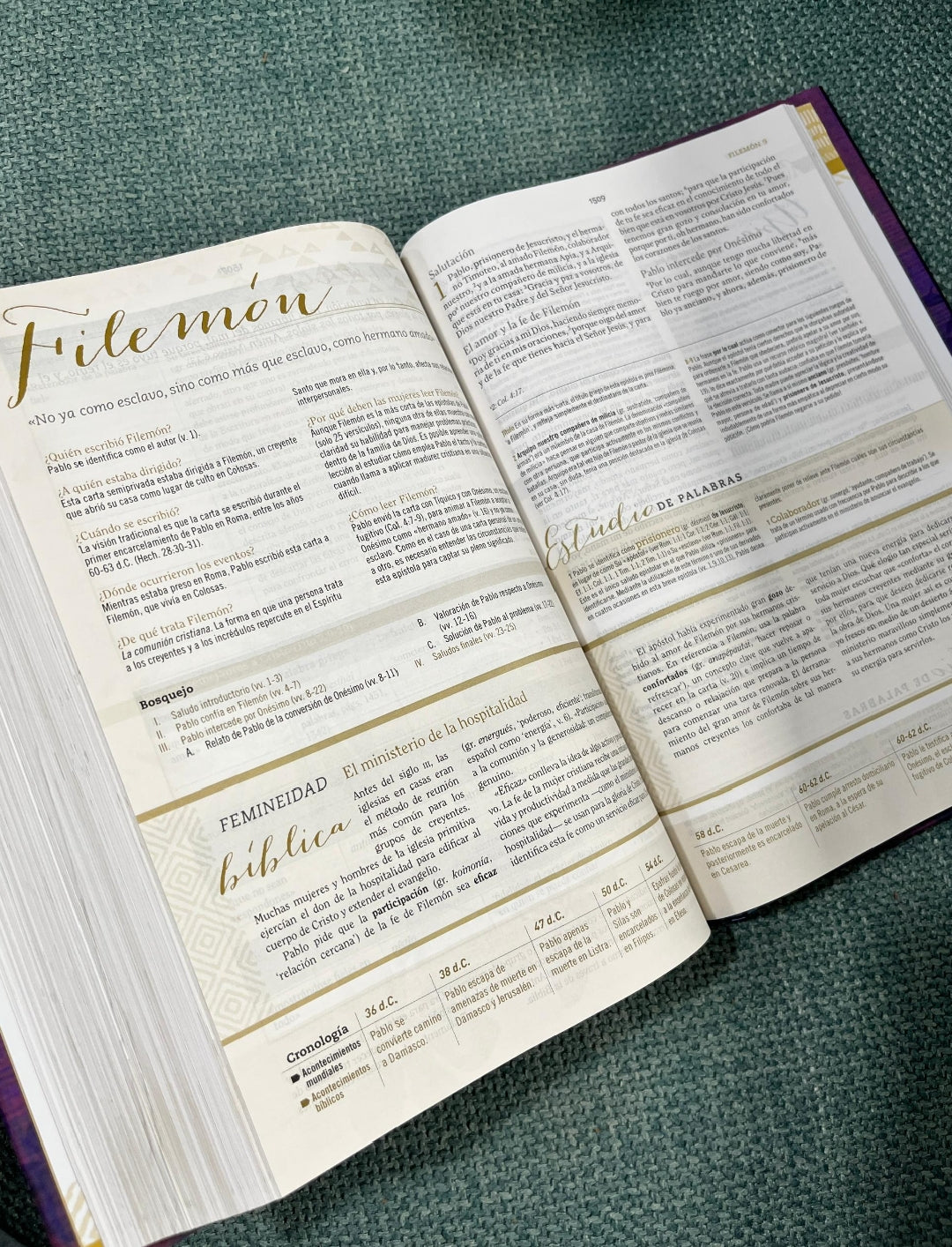 Biblia de estudio para mujeres en tapa dura versión RV1960 letra mediana