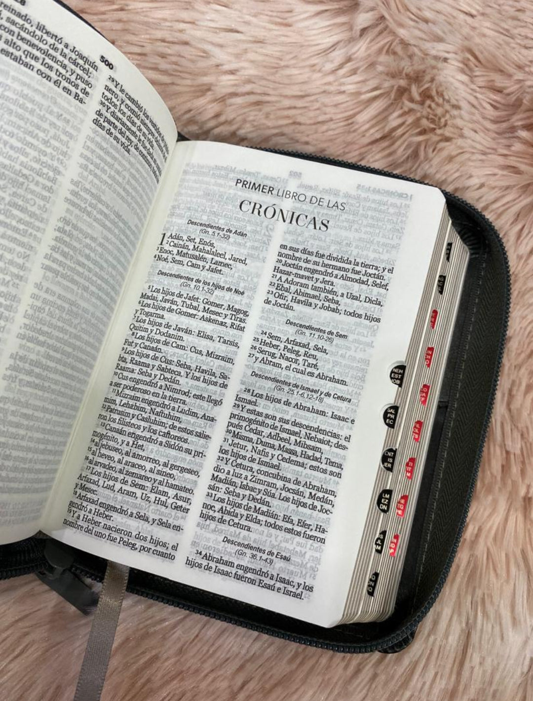 Biblia tamaño bolsillo con cierre e índice símil piel tamaño de letra mediana 8 puntos versión RV60