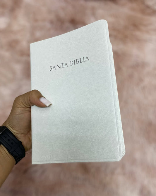 Biblia de regalos y premios blanca ideal para bodas versión RV1960 letra mediana 8 puntos con concordancia