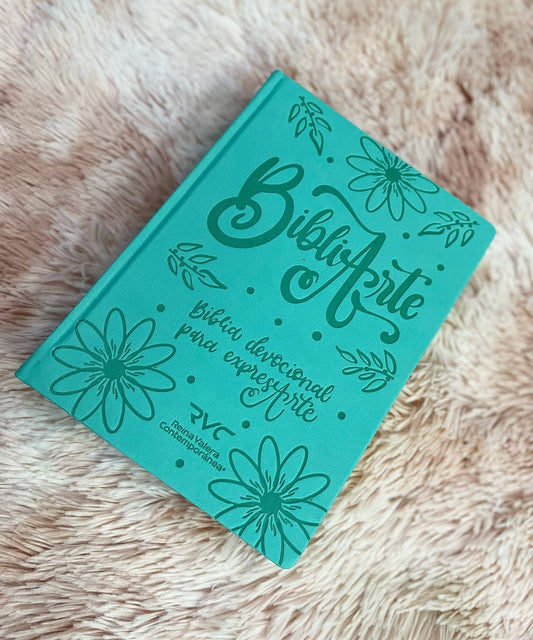 Biblia artística de apuntes con ilustraciones y devocionales para un año en versión RVC letra mediana