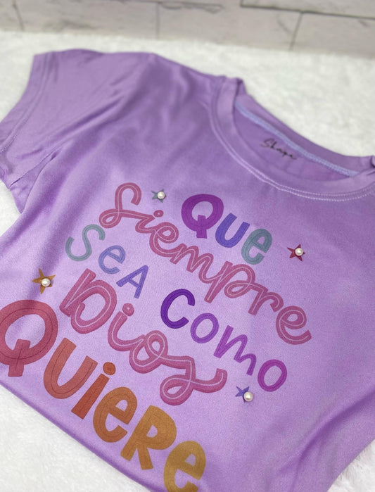 Franela cristiana sublimada en microdurazno talla única color morado