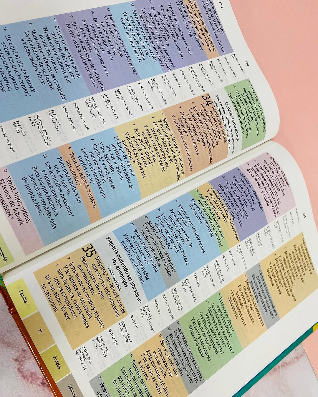 Biblia de estudio arcoiris en tapa dura versión RV1960
