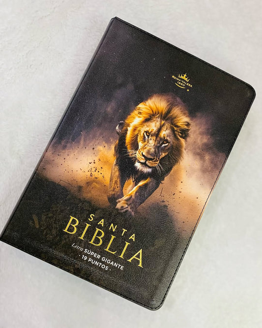 Biblia letra gigante 19 puntos versión 1960 canto pintado con concordancia
