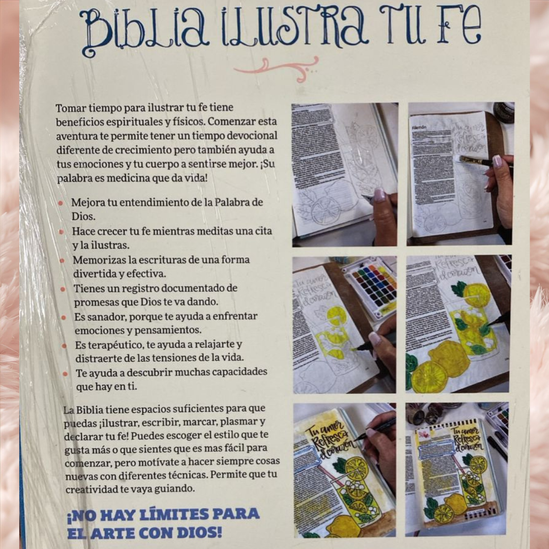 Biblia artística ilustra tu fe (con ilustraciones y de apuntes) versión NVI