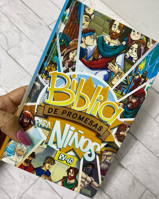 Biblia de promesas para niños ilustrada en tapa dura versión RV60