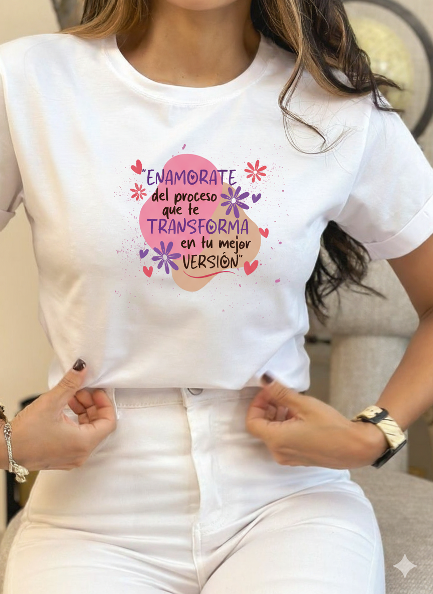 Franela 100% algodón talla S, L y XL con msjs bíblicos en impresión DTF full color