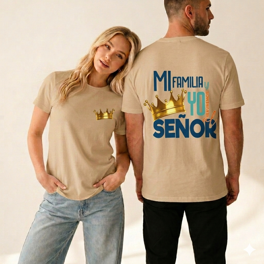 Franela de algodón liviano 24/1 colección cristiana unisex doble DTF