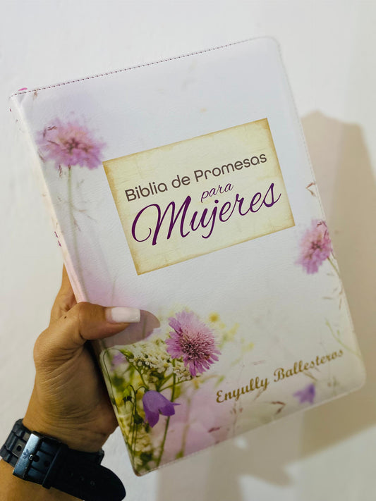 Biblia letra gigante de promesas para mujeres versión RV1960 con cierre y concordancia